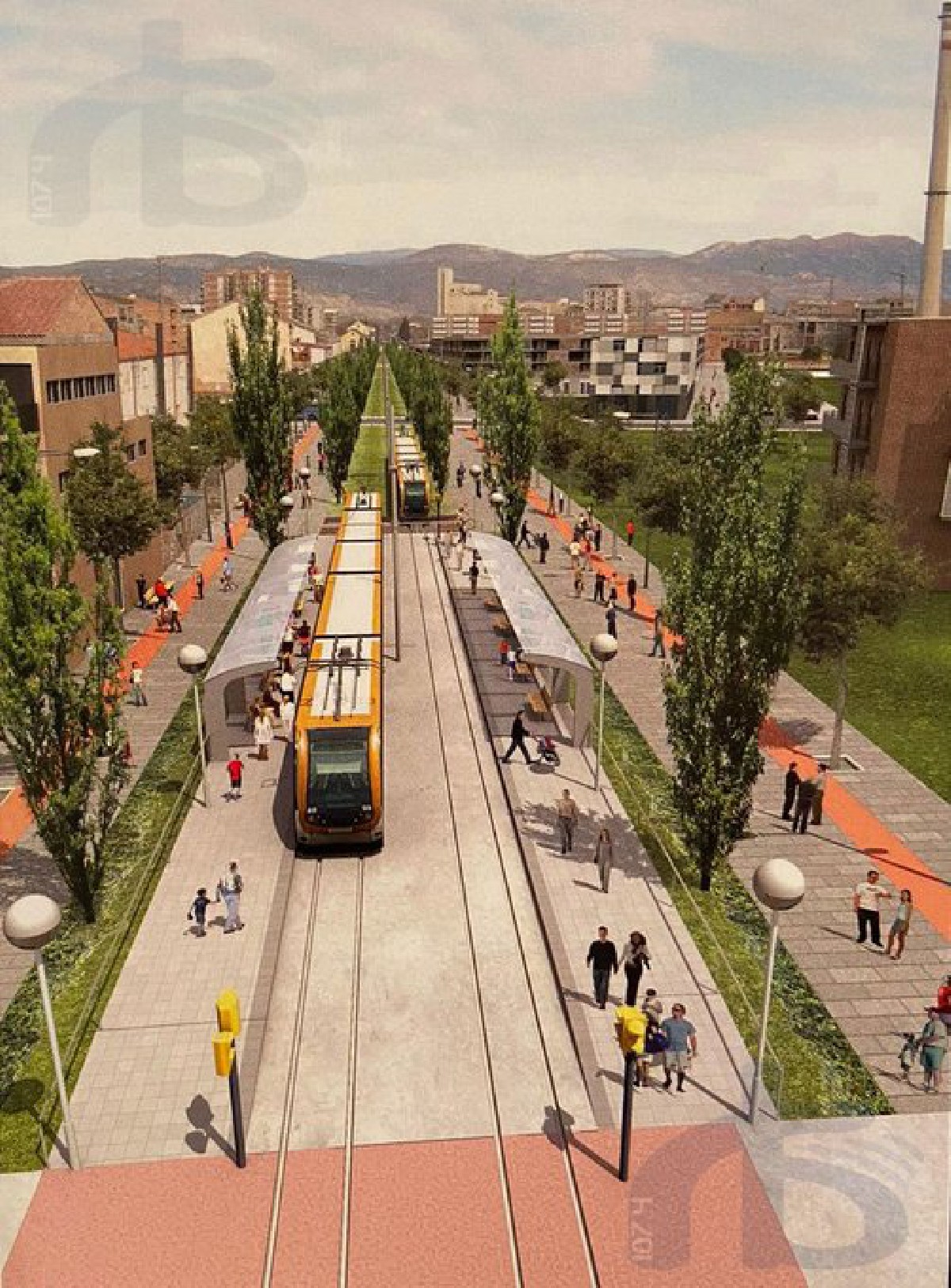 Recreació virtual de la futura andana de trens a Balaguer - Arxiu